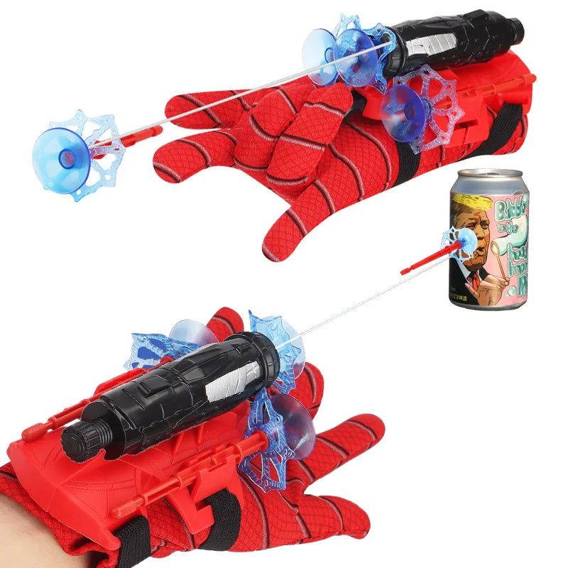 Lançador de super-herói com luva de seda, Spiders Web Wrist Set, Shooters Toy, Figuras Anime, Cosplay Props para crianças