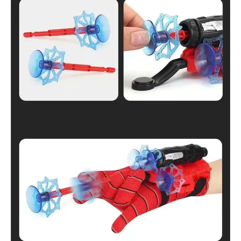 Lançador de super-herói com luva de seda, Spiders Web Wrist Set, Shooters Toy, Figuras Anime, Cosplay Props para crianças